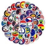 autocollant valise globe trotteur pack de 60