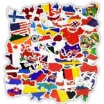 autocolant valise voyage pays