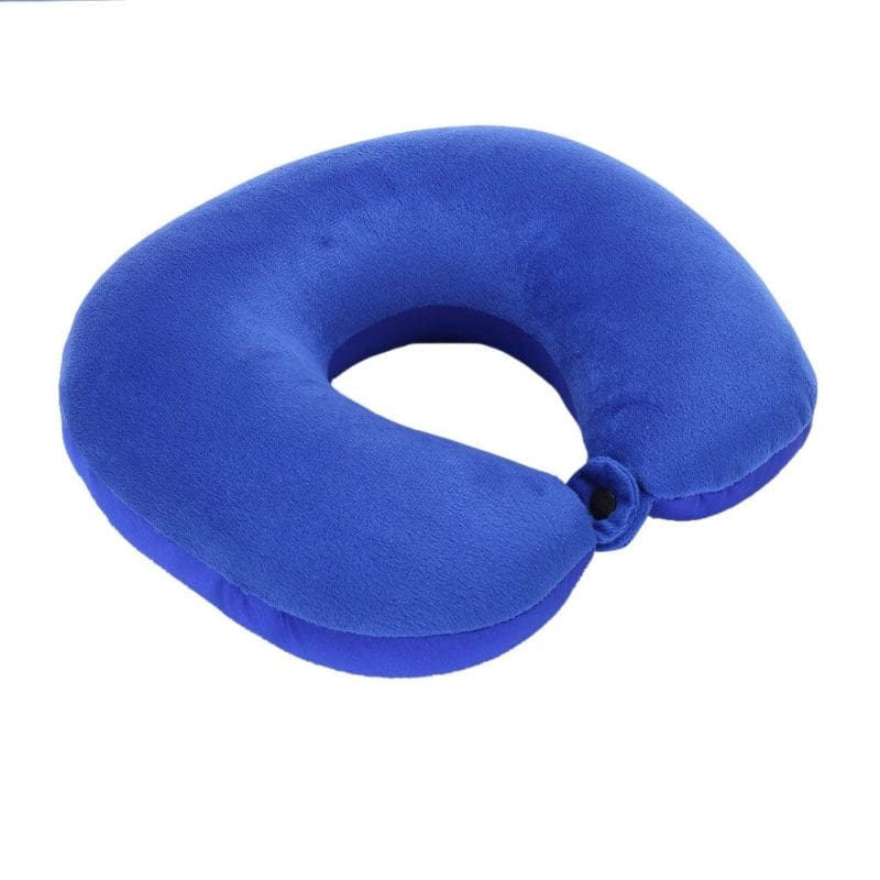 coussin voyage microbilles confort bleu marine