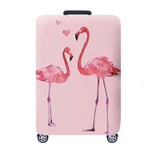 housse valise flamingo love