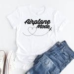t shirt voyage avion femme airplane mode