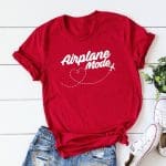 t shirt voyage icone avion femme airplane mode