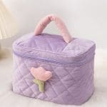 vanity de voyage velours cotelé tulipe